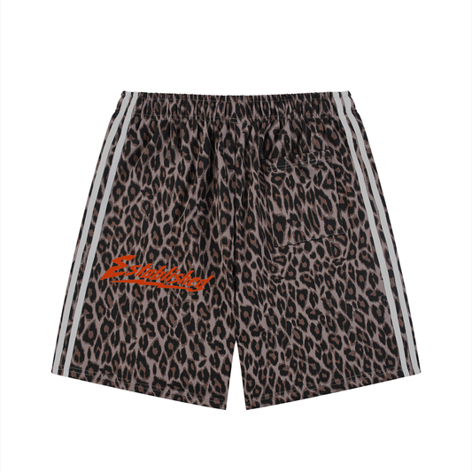 Established Leopard Drawstring Shorts