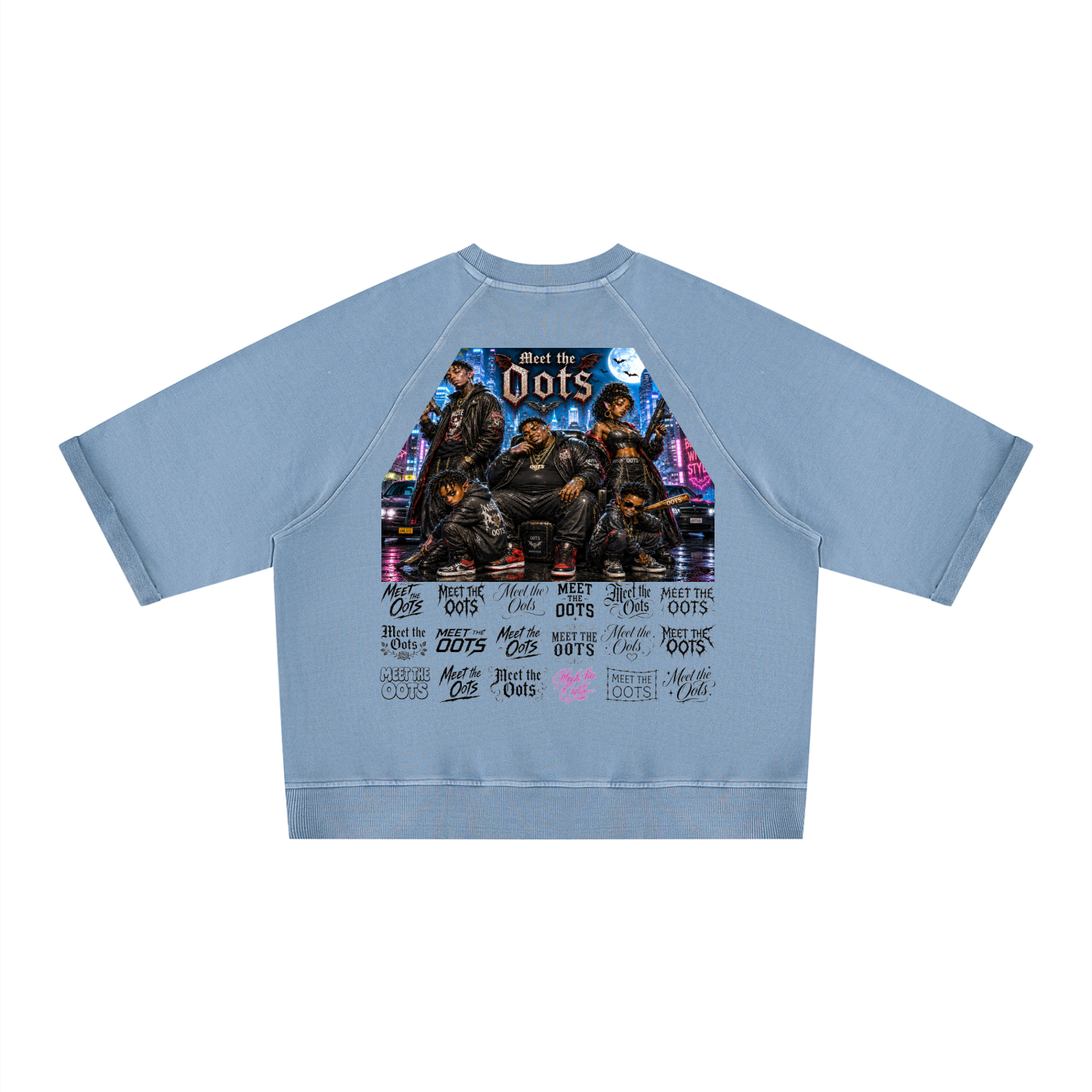 Meet the Oots Vintage Short Sleeve Sweatshirt