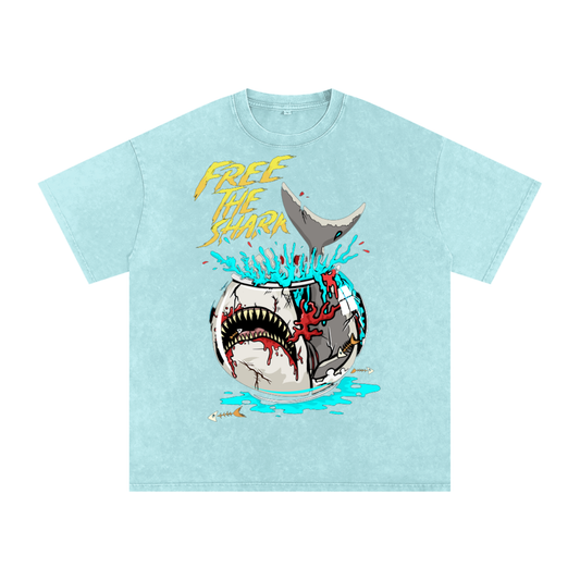 Free The Shark Oversized Short Sleeve T Shirt (Spring Collection)