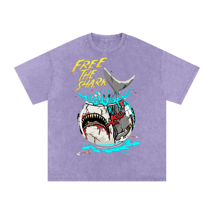 Free The Shark Oversized Short Sleeve T Shirt (Spring Collection)