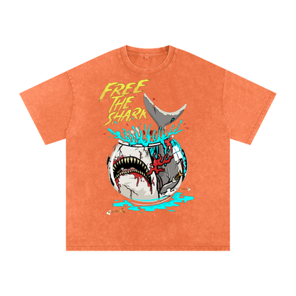 Free The Shark Oversized Short Sleeve T Shirt (Spring Collection)