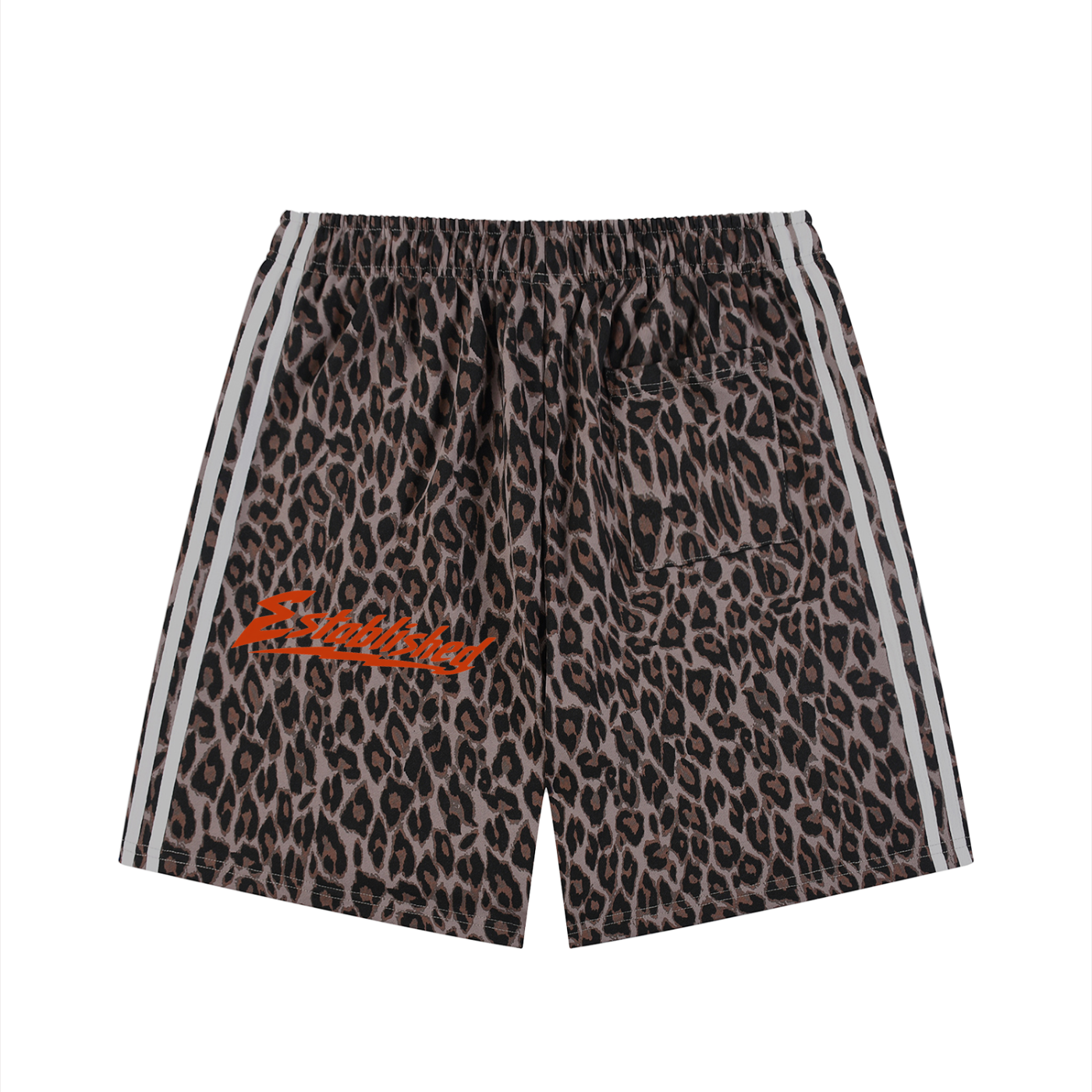 Established Leopard Drawstring Shorts