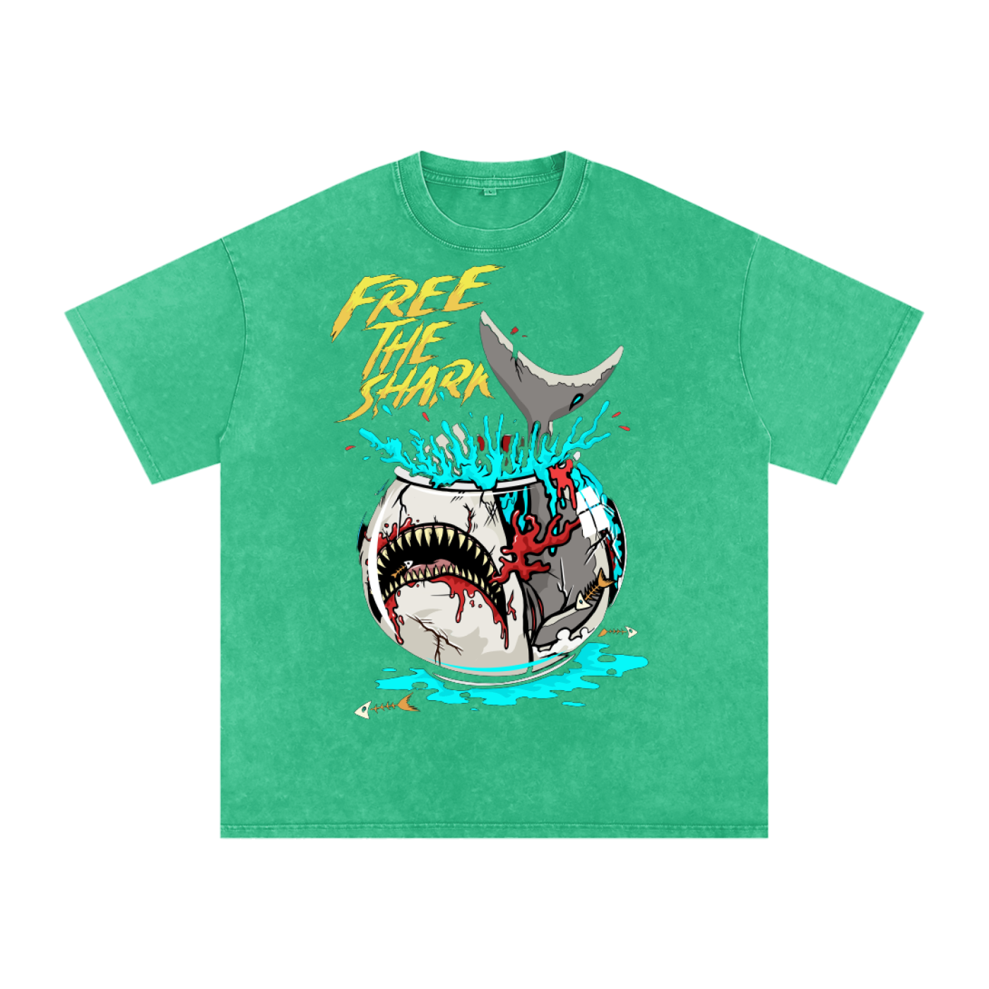Free The Shark Oversized Short Sleeve T Shirt (Spring Collection)