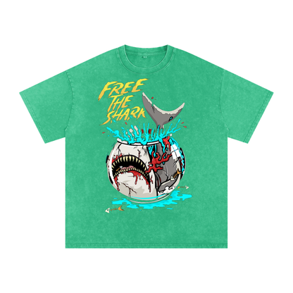 Free The Shark Oversized Short Sleeve T Shirt (Spring Collection)