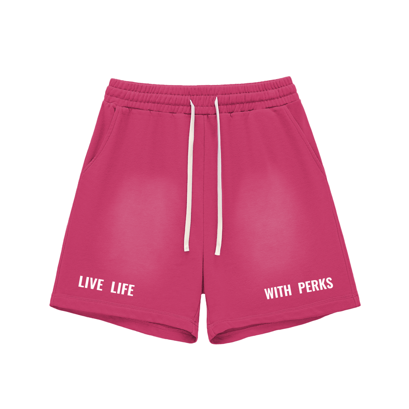 Live Life With Perks Sun Faded Cotton Shorts