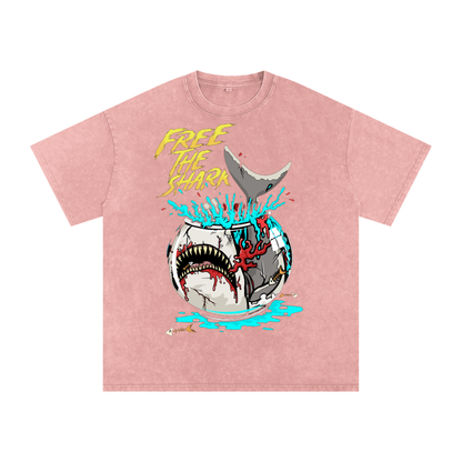 Free The Shark Oversized Short Sleeve T Shirt (Spring Collection)