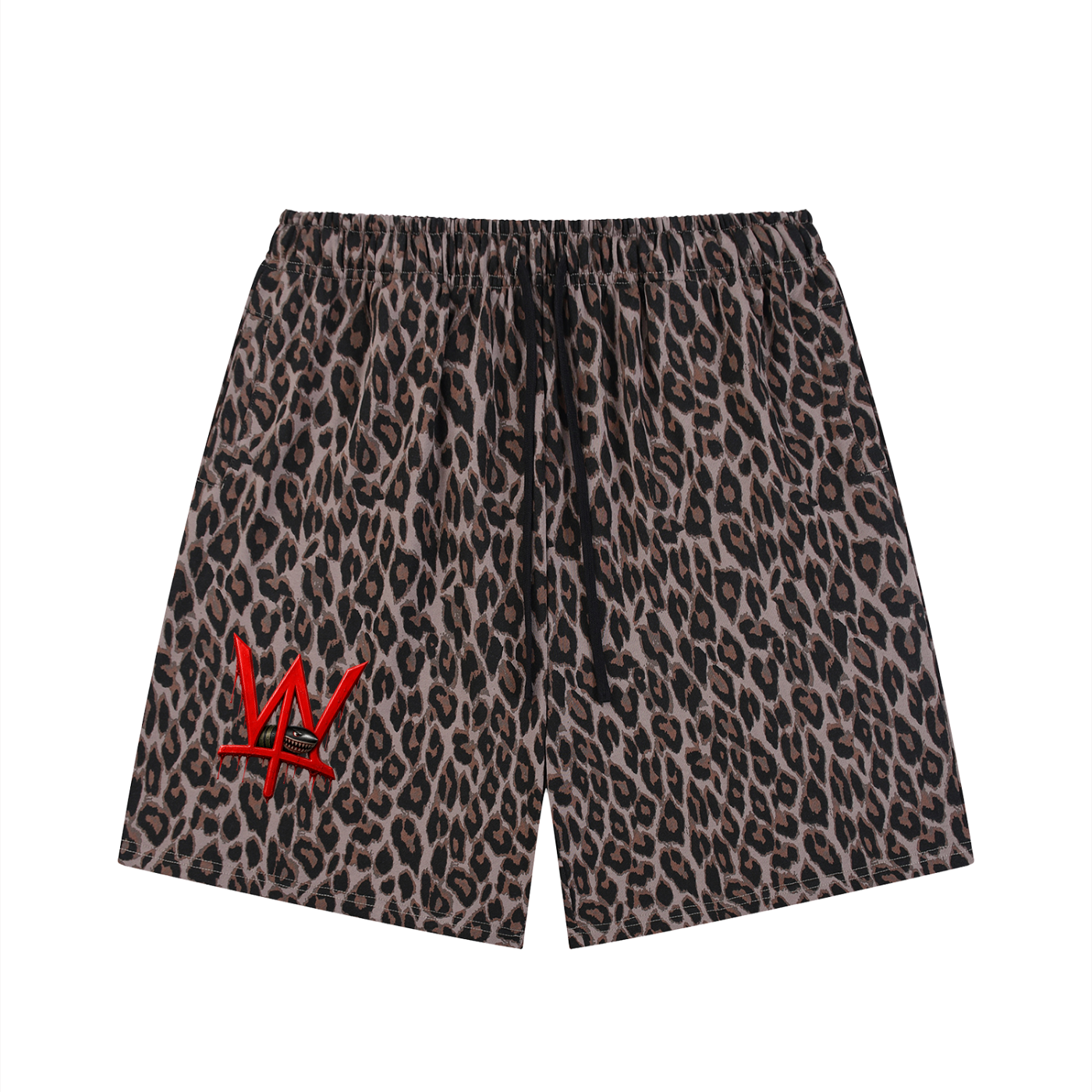 Established Leopard Drawstring Shorts