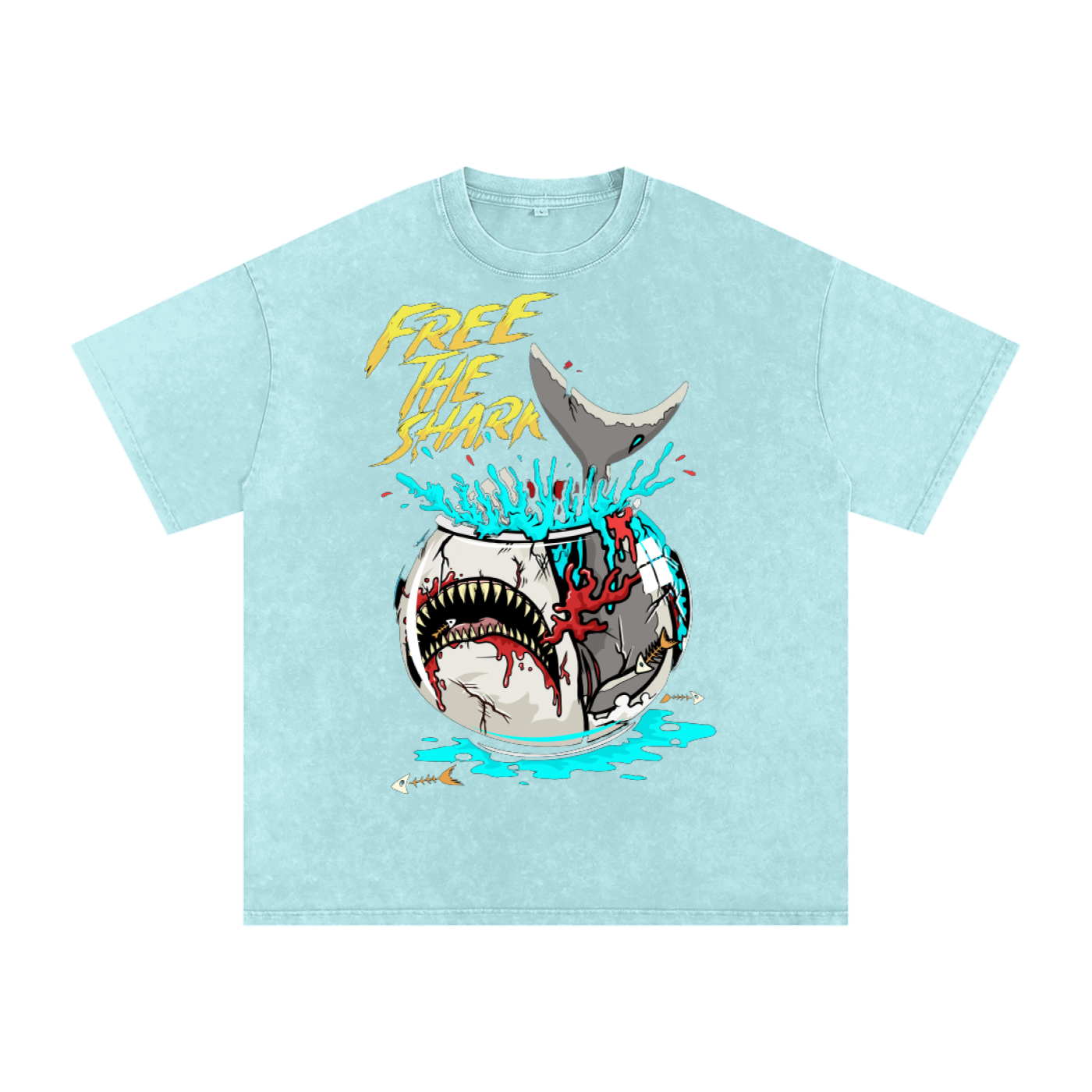 Free The Shark Oversized Short Sleeve T Shirt (Spring Collection)
