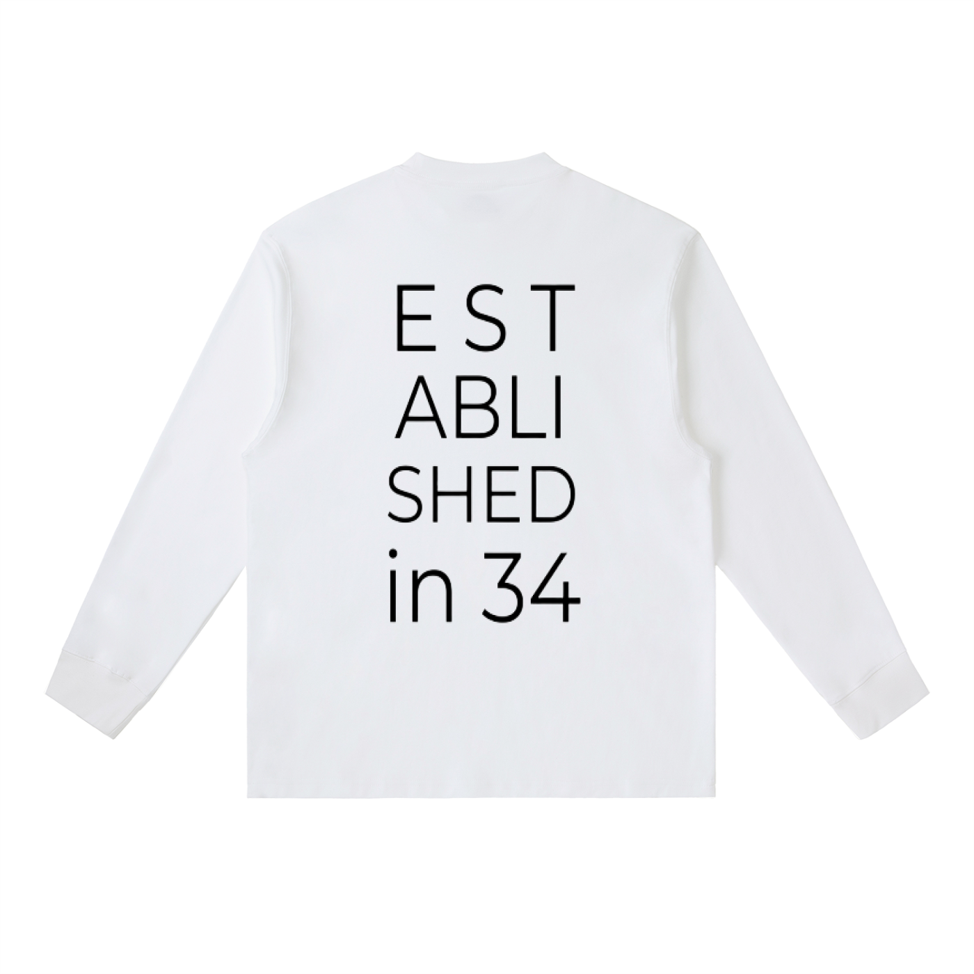 Established in 34 Essential Crewneck Long-Sleeve T-Shirt