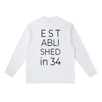 Established in 34 Essential Crewneck Long-Sleeve T-Shirt