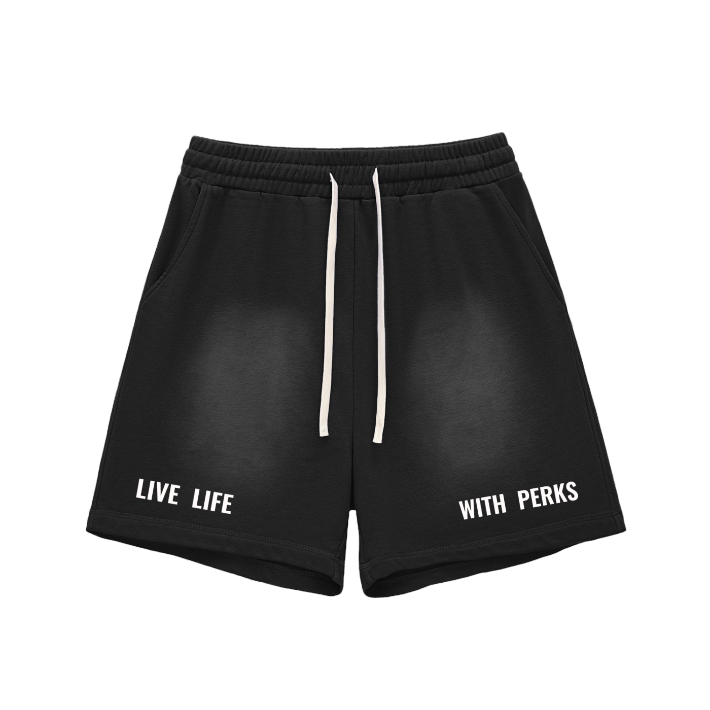 Live Life With Perks Sun Faded Cotton Shorts