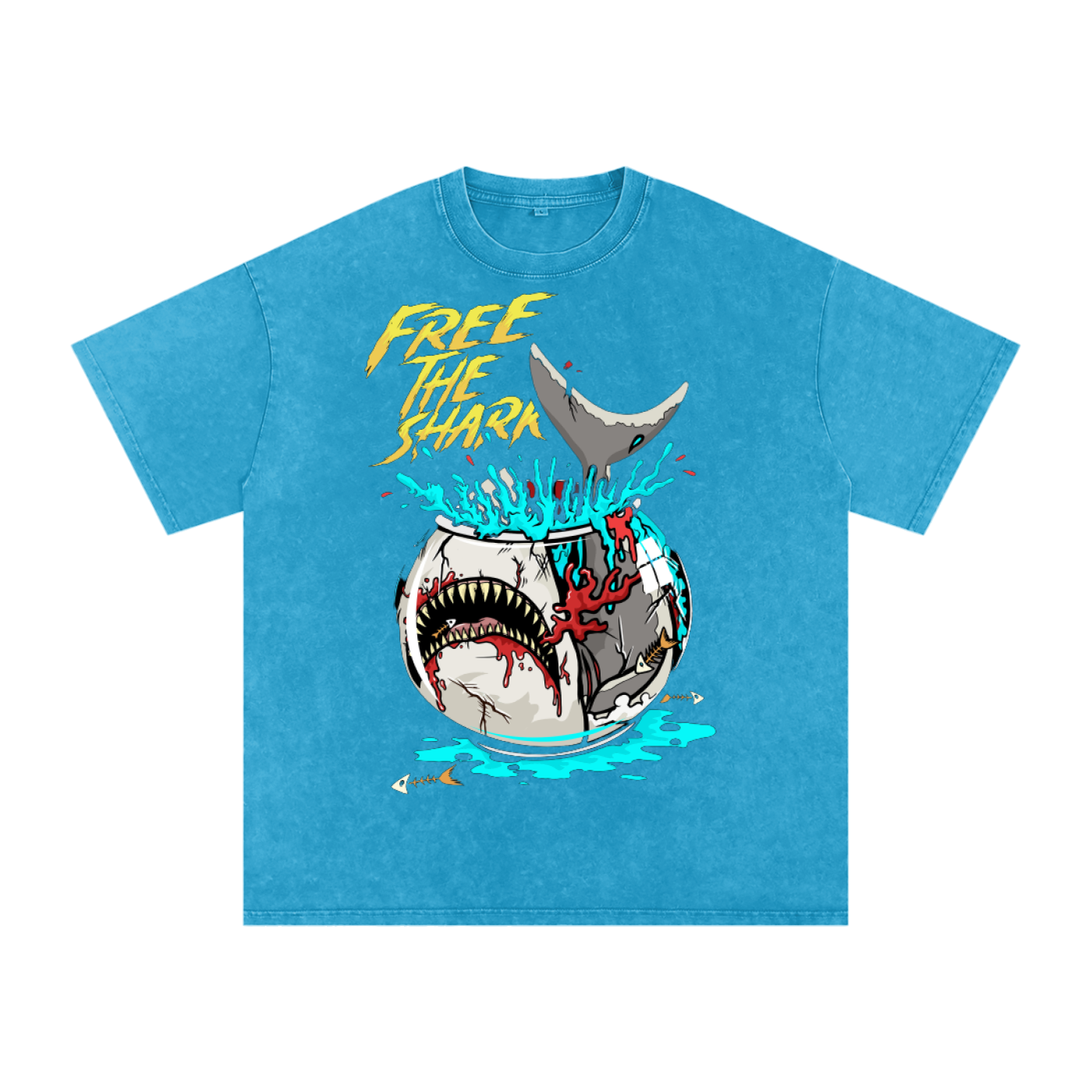 Free The Shark Oversized Short Sleeve T Shirt (Spring Collection)