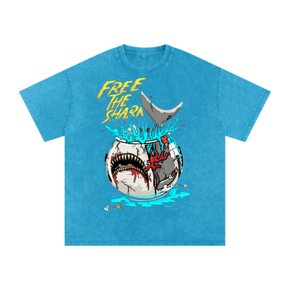 Free The Shark Oversized Short Sleeve T Shirt (Spring Collection)
