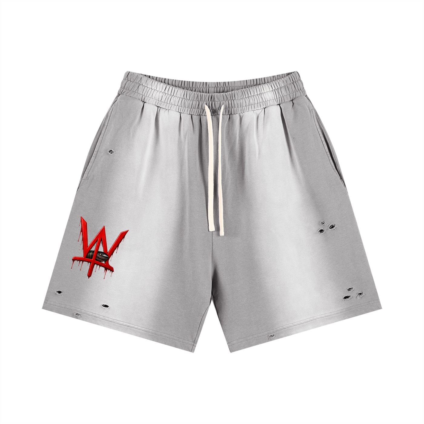 Established Sun Fade Distressed Shorts